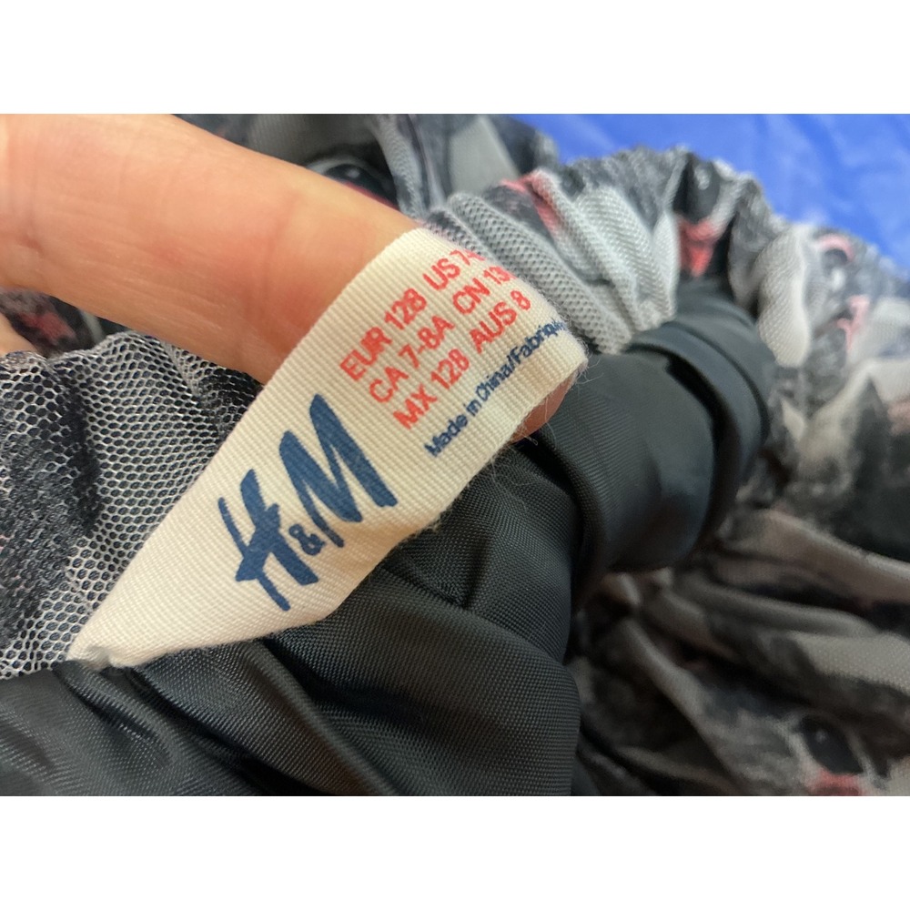 Easter Bunny Rabbit Tulle Skirt Kids Girls 7-8Y Gray Excellent Mesh Tutu Bow - Picture 6 of 6